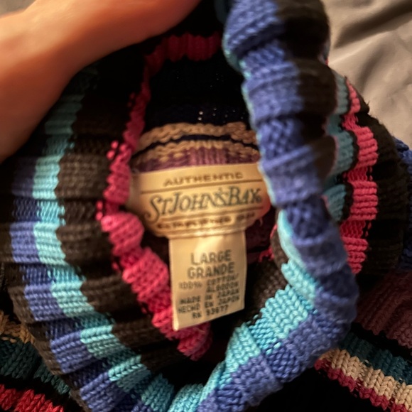 St. John’s Bay 100% Cotton Colorblock Turtleneck sweater - Picture 2 of 3